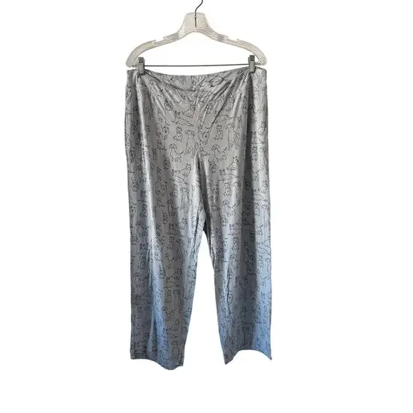 Soma Cool Nights Dog Print Knit Pajama Pants Women’s Size Large - Picture 1 of 7